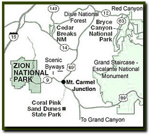 Map Zion National Park
